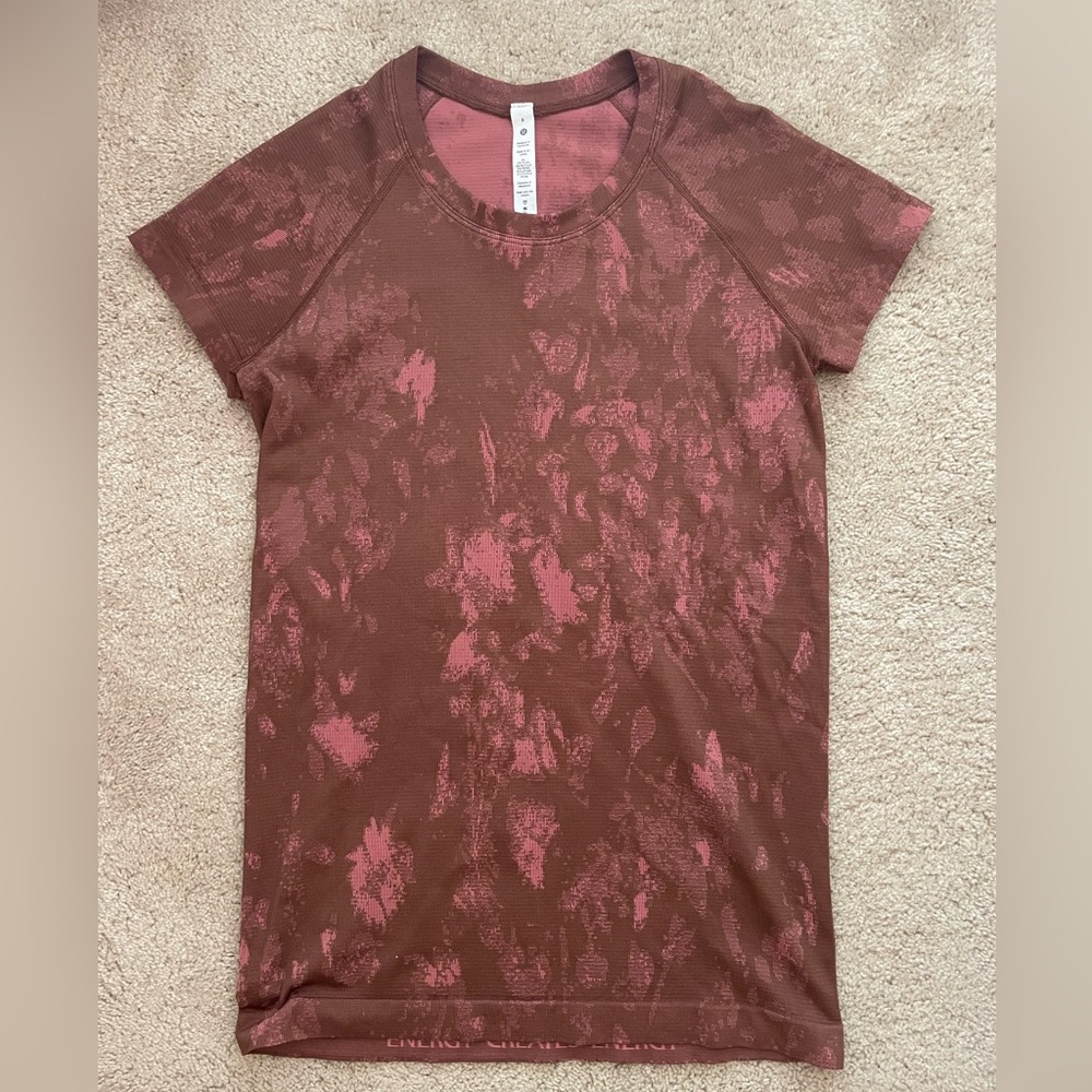 Lululemon Swiftly Tech Short Sleeve Shirt, Briar Rose Pink/Brown